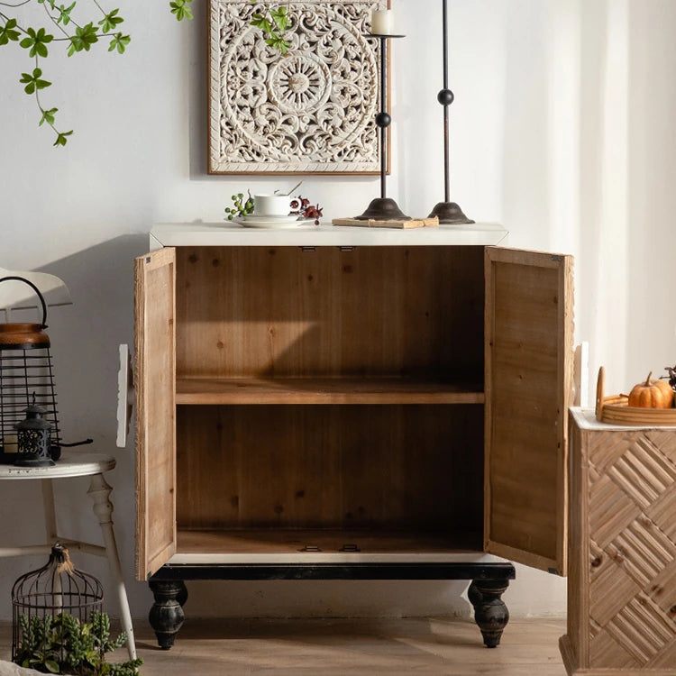 スギ材ナイトテーブル:優雅でモダンなインテリアアクセント hdst-4305