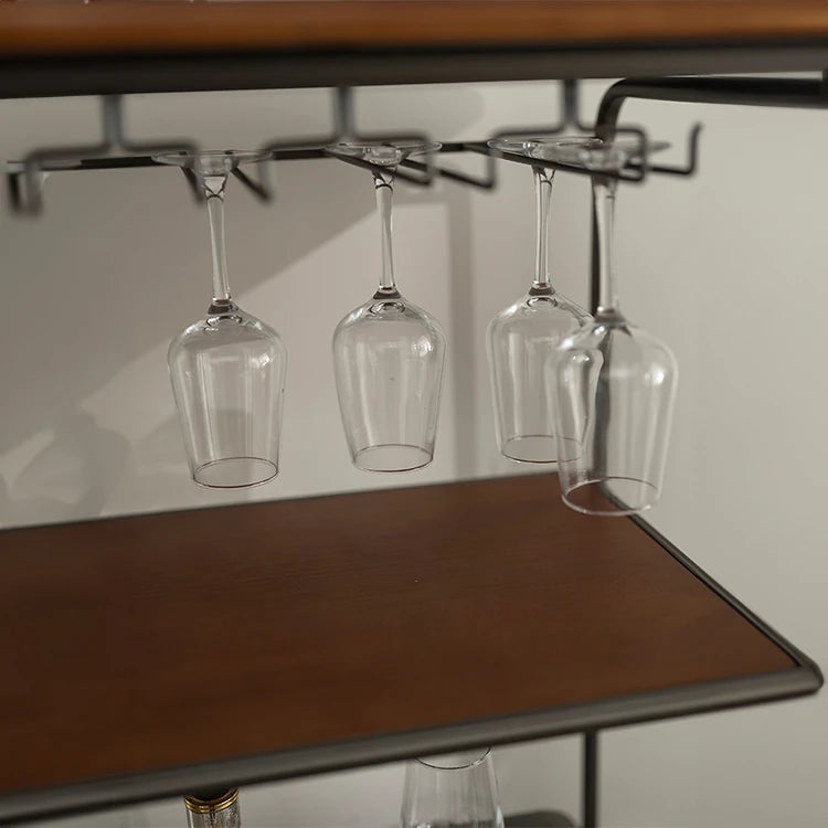 ヴィンテージスタイル ワインラック パイン材×アイアン×強化ガラスの高級感溢れるインテリア収納 hdst-4307