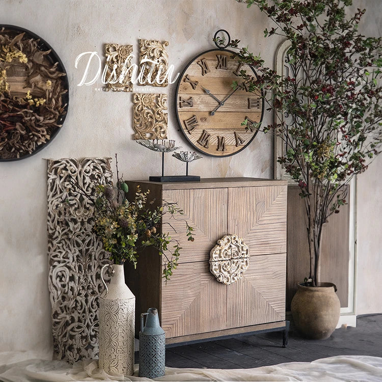 パインとアイアン素材のエレガントキャビネット│美しいデザインでお部屋にアクセントを! hdst-4313