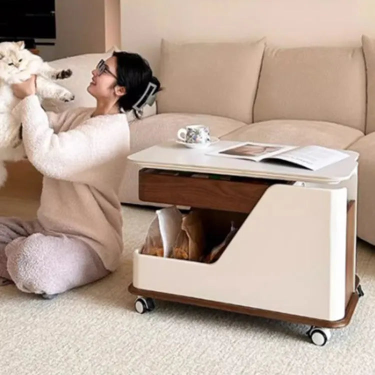 セラミック×ステンレスのモダンセンターテーブル:スタイリッシュなリビングの主役に hfcjp-4003