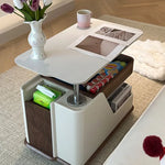 セラミック×ステンレスのモダンセンターテーブル:スタイリッシュなリビングの主役に hfcjp-4003