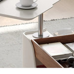 セラミック×ステンレスのモダンセンターテーブル:スタイリッシュなリビングの主役に hfcjp-4003