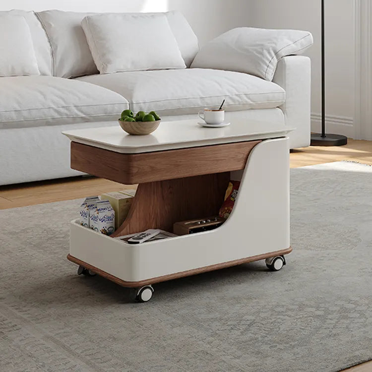 セラミック×ステンレスのモダンセンターテーブル:スタイリッシュなリビングの主役に hfcjp-4003