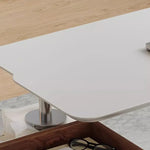 セラミック×ステンレスのモダンセンターテーブル:スタイリッシュなリビングの主役に hfcjp-4003