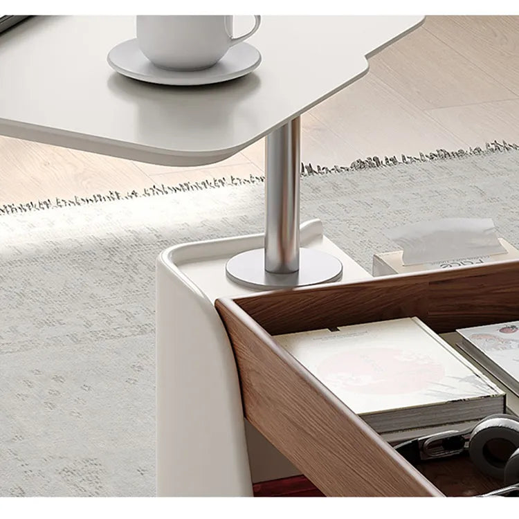 セラミック×ステンレスのモダンセンターテーブル:スタイリッシュなリビングの主役に hfcjp-4003