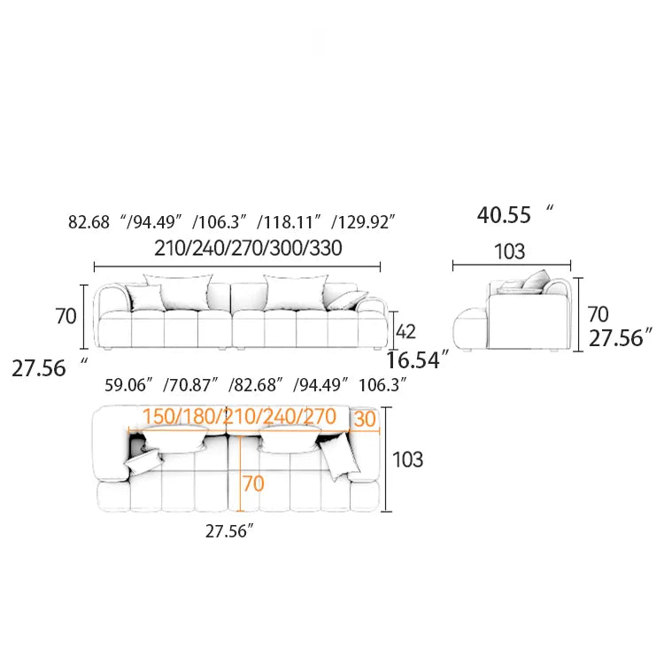 ラグジュアリーなパイルパインソファー|リビングの格上げに最適なデザインアイテム hfcjp-4009