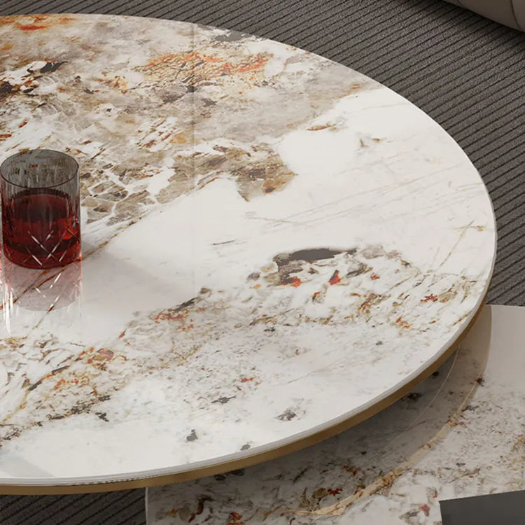 セラミックパイン&ステンレス製センターテーブル|モダンリビングにぴったりの上質デザイン hfcjp-4011