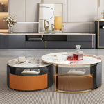 セラミックパイン&ステンレス製センターテーブル|モダンリビングにぴったりの上質デザイン hfcjp-4011