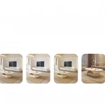 セラミックパイン&ステンレス製センターテーブル|モダンリビングにぴったりの上質デザイン hfcjp-4011