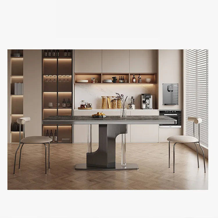 ラグジュアリーなセラミック&ステンレステーブル-モダンデザインの美しさを追求 hfcjp-4012