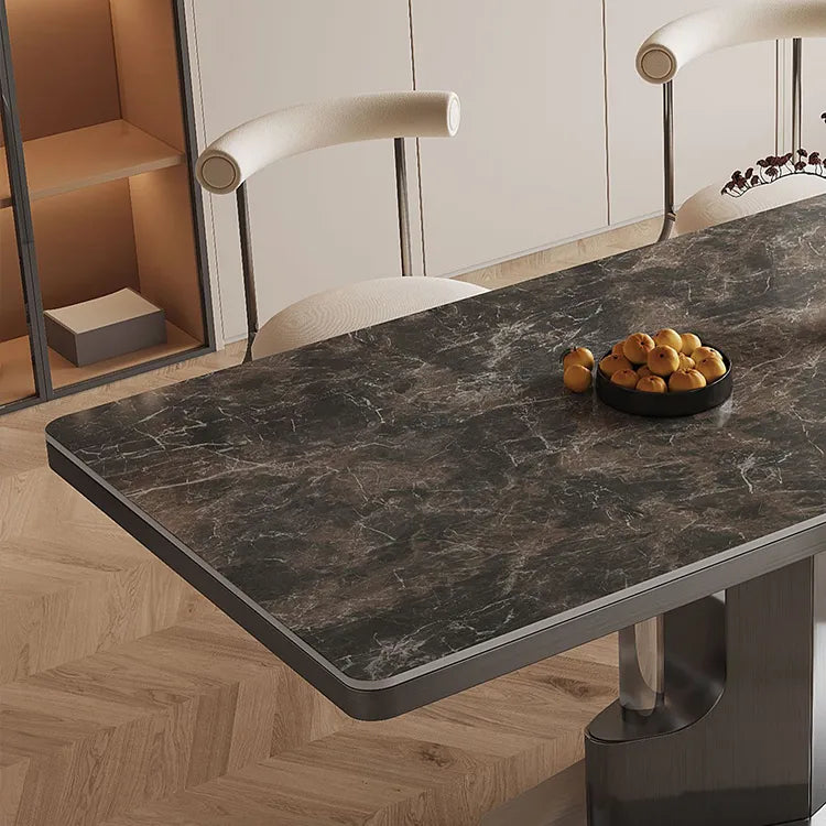 ラグジュアリーなセラミック&ステンレステーブル-モダンデザインの美しさを追求 hfcjp-4012