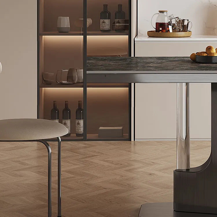 ラグジュアリーなセラミック&ステンレステーブル-モダンデザインの美しさを追求 hfcjp-4012