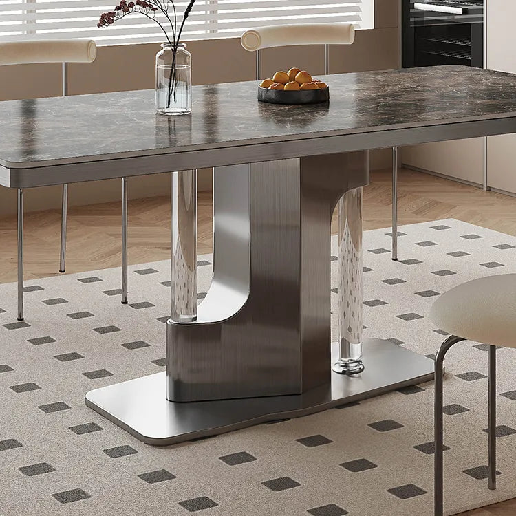 ラグジュアリーなセラミック&ステンレステーブル-モダンデザインの美しさを追求 hfcjp-4012