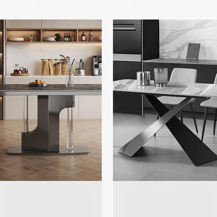 ラグジュアリーなセラミック&ステンレステーブル-モダンデザインの美しさを追求 hfcjp-4012