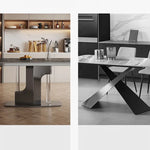 ラグジュアリーなセラミック&ステンレステーブル-モダンデザインの美しさを追求 hfcjp-4012