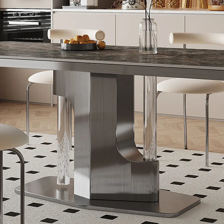 ラグジュアリーなセラミック&ステンレステーブル-モダンデザインの美しさを追求 hfcjp-4012