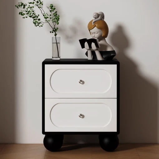 スタイリッシュな無垢材パイン製キャビネット - モダンデザインの5段収納家具 hfgxc-4859