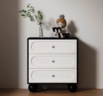 スタイリッシュな無垢材パイン製キャビネット - モダンデザインの5段収納家具 hfgxc-4859