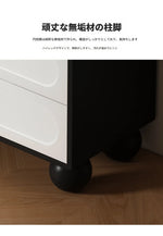 スタイリッシュな無垢材パイン製キャビネット - モダンデザインの5段収納家具 hfgxc-4859