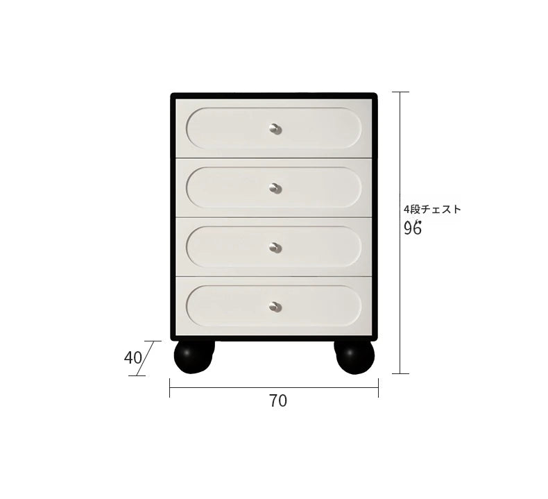 スタイリッシュな無垢材パイン製キャビネット - モダンデザインの5段収納家具 hfgxc-4859