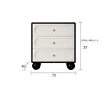 スタイリッシュな無垢材パイン製キャビネット - モダンデザインの5段収納家具 hfgxc-4859