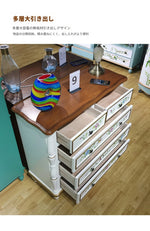 パイン材使用!エレガントな花柄キャビネット - おしゃれな収納家具で空間を彩る hfgxc-4863