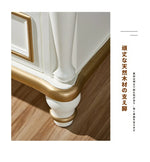 パイン材使用!エレガントな花柄キャビネット - おしゃれな収納家具で空間を彩る hfgxc-4863