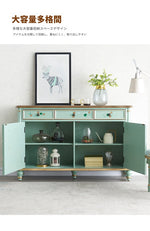 エレガントなパインキャビネット|花柄デザインの収納家具|ヴィンテージスタイルのおしゃれなインテリア hfgxc-4865