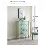 パイン材の美しい花鳥デザインキャビネット - エレガントな収納家具でお部屋を彩る hfgxc-4866