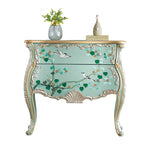 美しいパイン製キャビネット - エレガントなデザインと手描きのモチーフ付き収納家具 hfgxc-4868