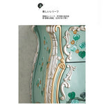 美しいパイン製キャビネット - エレガントなデザインと手描きのモチーフ付き収納家具 hfgxc-4868