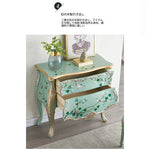 美しいパイン製キャビネット - エレガントなデザインと手描きのモチーフ付き収納家具 hfgxc-4868