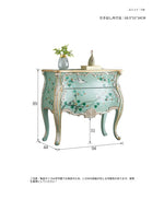 美しいパイン製キャビネット - エレガントなデザインと手描きのモチーフ付き収納家具 hfgxc-4868