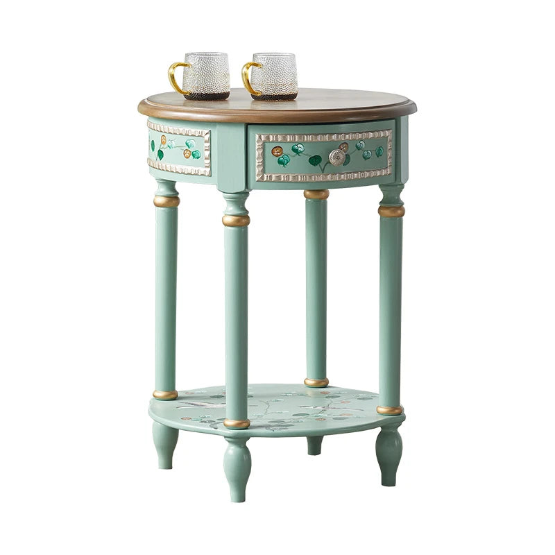 センターテーブル パイン材使用 美しい装飾付き 北欧スタイル おしゃれなサイドテーブル hfgxc-4870