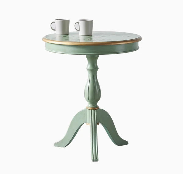 エレガントなデザインのセンターテーブル - 軽やかなグリーンの装飾付き、リビングルームに最適なインテリアアクセント hfgxc-4871