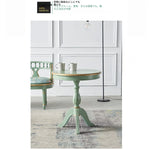 エレガントなデザインのセンターテーブル - 軽やかなグリーンの装飾付き、リビングルームに最適なインテリアアクセント hfgxc-4871