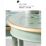 エレガントなデザインのセンターテーブル - 軽やかなグリーンの装飾付き、リビングルームに最適なインテリアアクセント hfgxc-4871