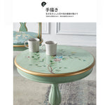エレガントなデザインのセンターテーブル - 軽やかなグリーンの装飾付き、リビングルームに最適なインテリアアクセント hfgxc-4871