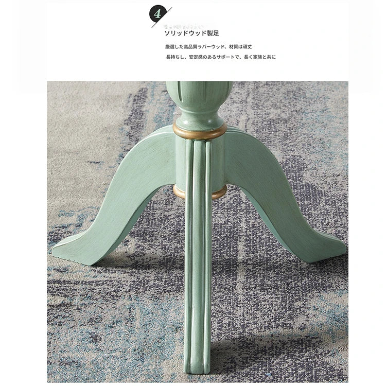 エレガントなデザインのセンターテーブル - 軽やかなグリーンの装飾付き、リビングルームに最適なインテリアアクセント hfgxc-4871