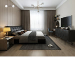 モダンデザインのブラックキャビネット - アートな彫刻模様でお部屋をスタイリッシュに演出する収納家具 hfgxc-4872