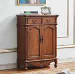 アンティーク風 キャビネット 鳥モチーフの美しいデザイン 足元スリム 収納巧妙 生活空間を彩るおしゃれ家具 hfgxc-4873