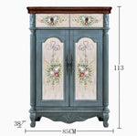 アンティーク風 キャビネット 鳥モチーフの美しいデザイン 足元スリム 収納巧妙 生活空間を彩るおしゃれ家具 hfgxc-4873