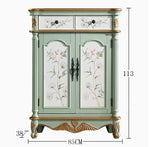 アンティーク風 キャビネット 鳥モチーフの美しいデザイン 足元スリム 収納巧妙 生活空間を彩るおしゃれ家具 hfgxc-4873