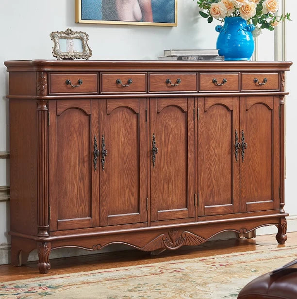 アンティーク風 キャビネット 鳥モチーフの美しいデザイン 足元スリム 収納巧妙 生活空間を彩るおしゃれ家具 hfgxc-4873