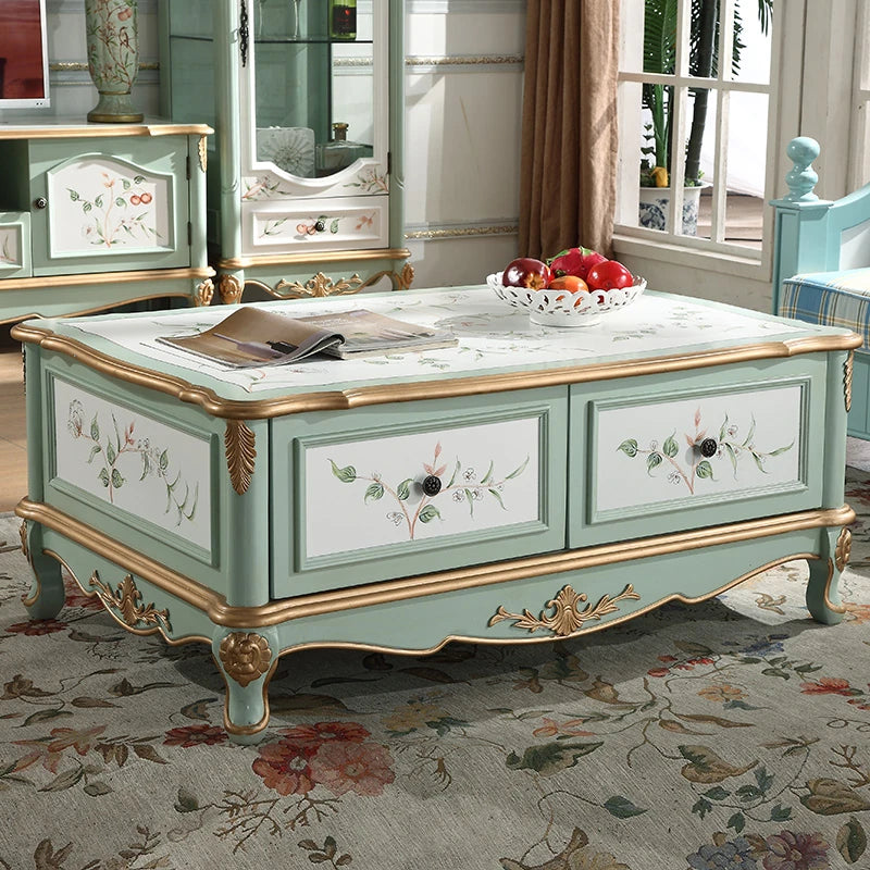 カバノキ製おしゃれなセンターテーブル|ビンテージ調の美しいデザインと収納付き hfgxc-4875