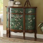 エレガントな花鳥デザインのキャビネット - 収納力抜群でインテリアにぴったり! hfgxc-4877