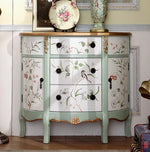 エレガントな花鳥デザインのキャビネット - 収納力抜群でインテリアにぴったり! hfgxc-4877