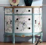 エレガントな花鳥デザインのキャビネット - 収納力抜群でインテリアにぴったり! hfgxc-4877