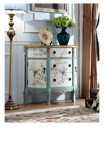 エレガントな花鳥デザインのキャビネット - 収納力抜群でインテリアにぴったり! hfgxc-4877