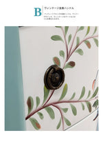 エレガントな花鳥デザインのキャビネット - 収納力抜群でインテリアにぴったり! hfgxc-4877